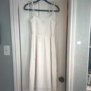 Elegant White Spaghetti Strap Dress